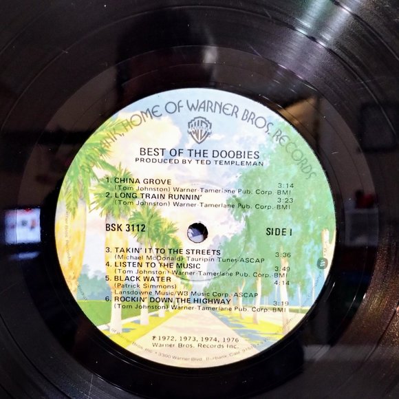 The Doobie Brother The Best Of The Doobies BSK 3112 Vinyl Record 1976 - Picture 5 of 6